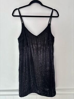 Mustard Seed Black Velvet Shimmer Mini Dress Size Small Formal Party NEW NWT A81